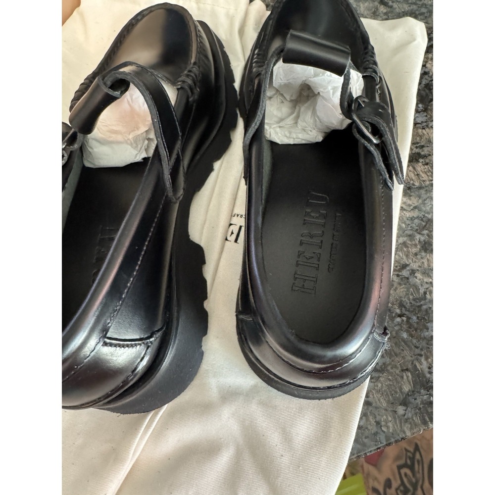 HEREU Herrieu Shoes Black Alber Sport T-Bar Loafers Size 36. US 5.5 NWB - Picture 6 of 11